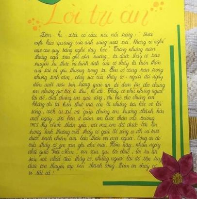 NHỮNG HOẠT ĐỘNG CỦA LIÊN ĐỘI TRƯỜNG THCS KỲ NINH TRI ÂN CÁC THẦY CÔ GIÁO NHÂN NGÀY 20 THÁNG 11.